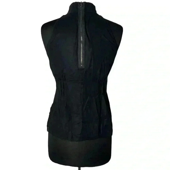 Vince Sheer Sleeveless Black Blouse Size 8 ((RR)) - Picture 3 of 6